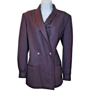 Frank Stella Ltd Blazer 10 | Made in USA | Vintage Shawl Collar Jacket